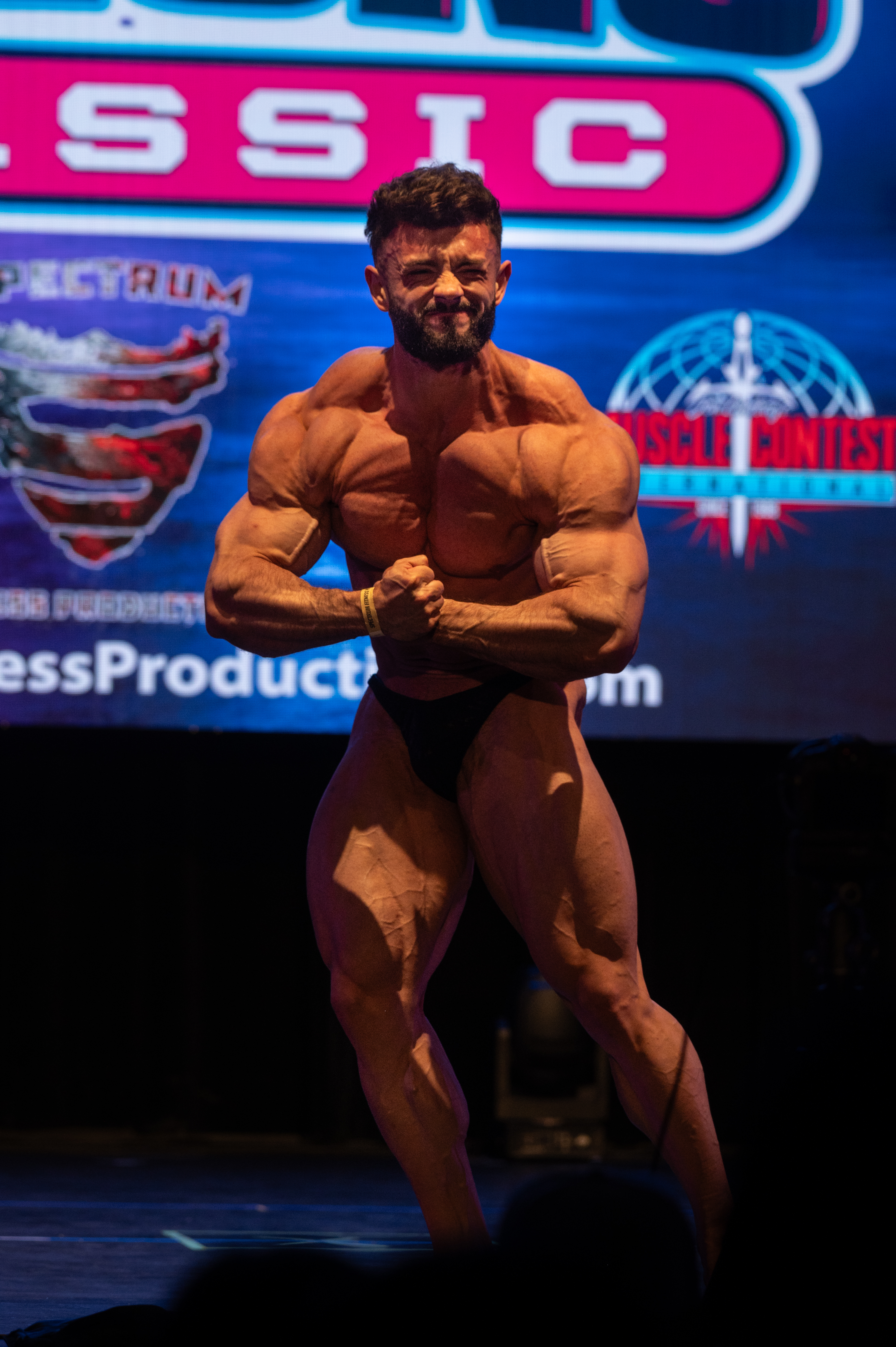 Bodybuilder posing